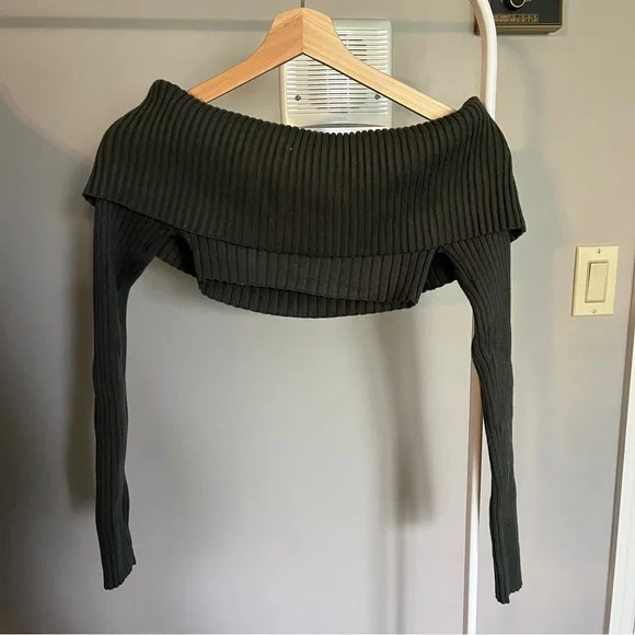 Edikted olive sweater top - Picture 2 of 3